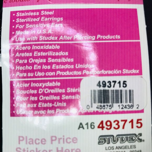 4mm Stainless Steel Ball Ear Piercing Studs Studex Jewelry - Picture 4 of 4